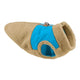 Gooby Dog Color Block Harness Vest in Turqouise Blue & Tan