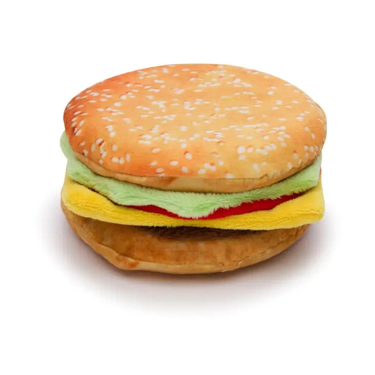 sit-n-stay cheeseburger dog toy 