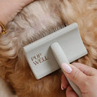pupwell curved slicker brush for dogs - line brushing