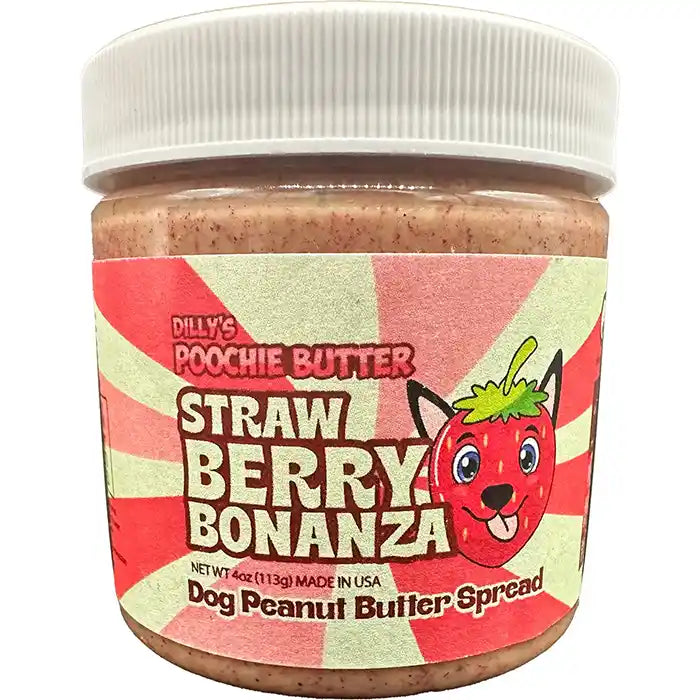 strawberry dog peanut butter