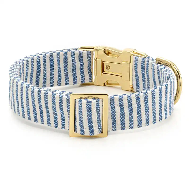 back side of lake blue stripe collar