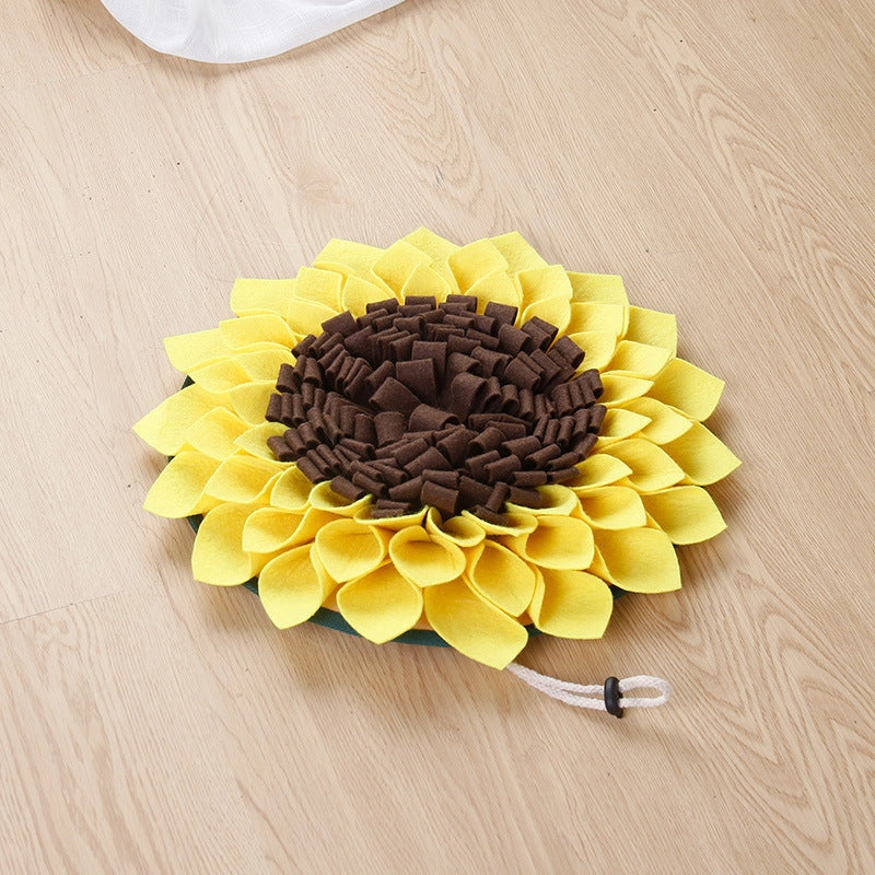 sunflower snuffle mat styled