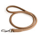 dark taupe leather dog leash
