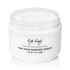 White jar of Eye Envy Tear Stain Remover Powder on a white background