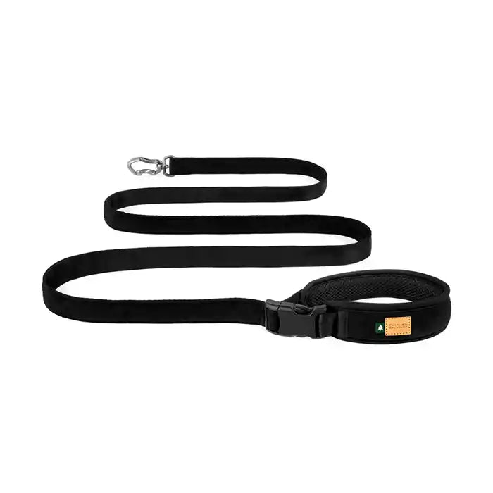 charlie's backyard town dog leash with padded handle in black