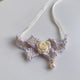 Tweed Bow Pet Collar Necklace