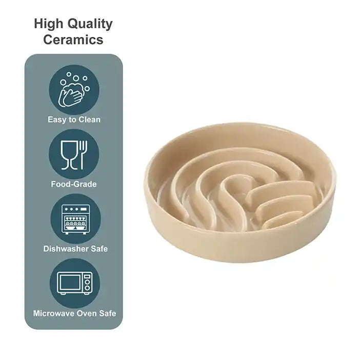 benefits of wave slow feeder ceramic pet bowl