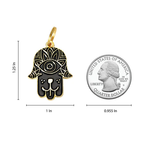 dog hamsa id tag