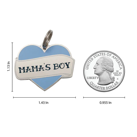 mama's boy pet id tag