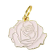 pink rose pet id tag