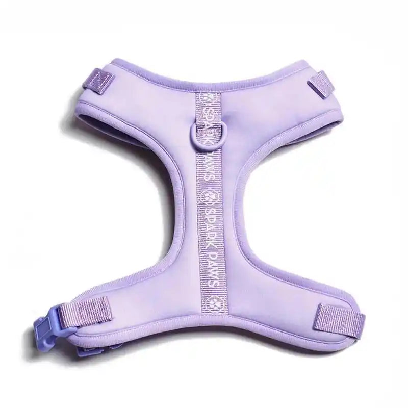 spark paws athleisure cushioned dog harness purple