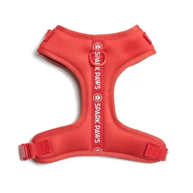 spark paws athleisure cushioned dog harness red