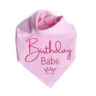 birthday babe pink dog bandana