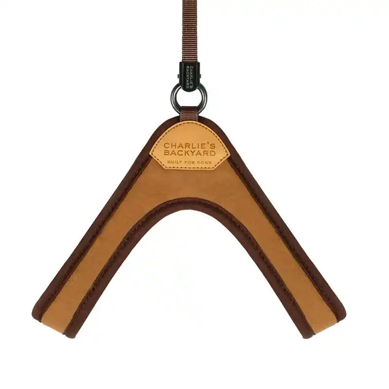 charlie's backyard adjustable easy dog harness brown