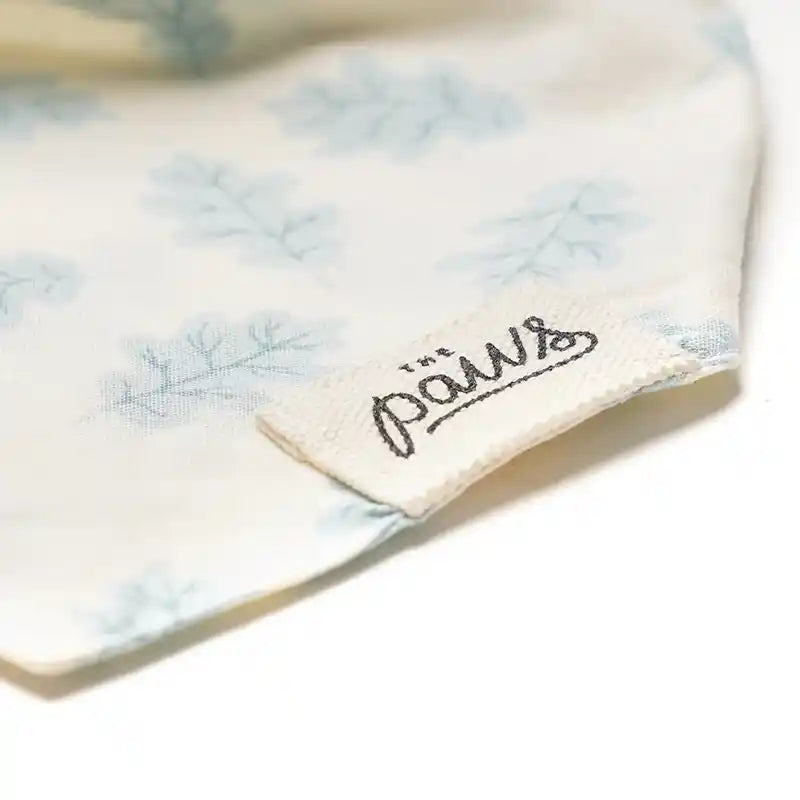 dog bandana with blue leaves