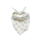 dog bandana with blue leaves