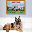 Champ & Major First Dogs Jigsaw Puzzle Framed