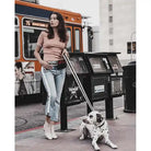 saint rue the padded city leash - cambon (tan and black)