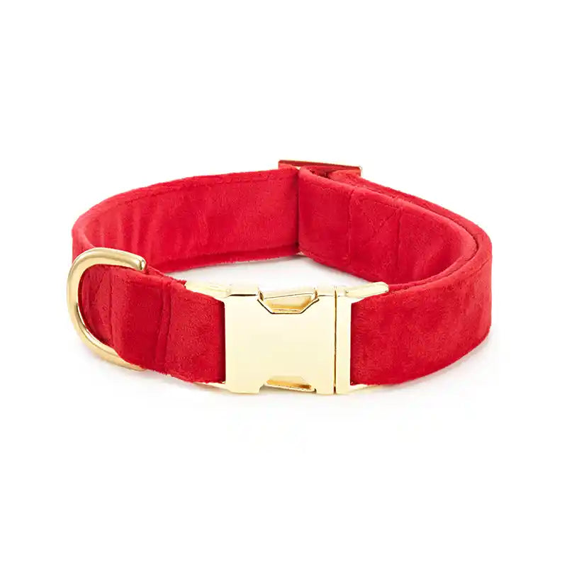 Foggy Dog Cranberry Red Velvet Dog Collar