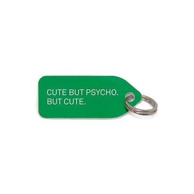 growlees "cute but psycho. but cute" pet tag