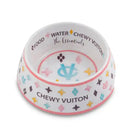 Small Chewy Vuiton White Pet Bowl