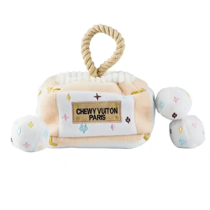 chewy vuiton Trunk Interactive Dog Toy