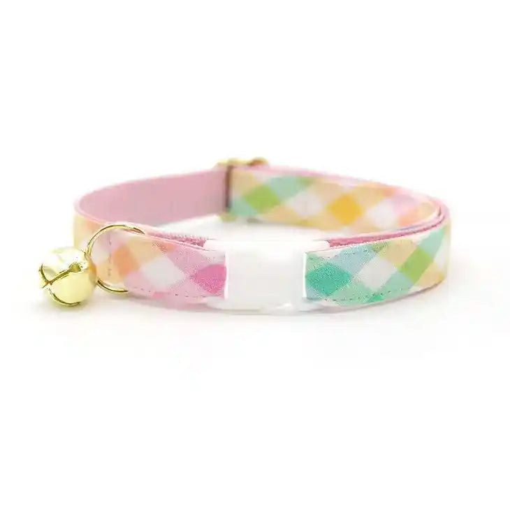 Made by Cleo Pastel Plaid Breakaway Cat Collar