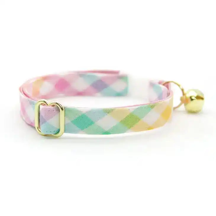 Made by Cleo Pastel Plaid Breakaway Cat Collar