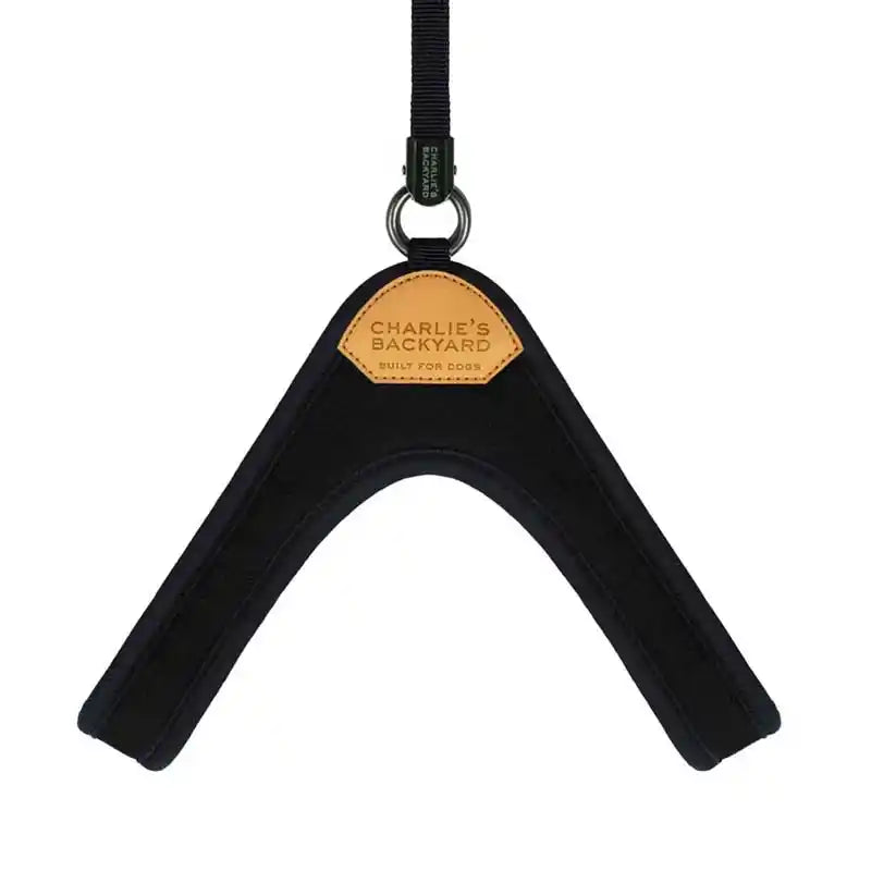 charlie's backyard adjustable easy dog harness black