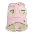dogo furry runner dog coat with built in harness underside view