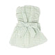 green gingham dog dress 