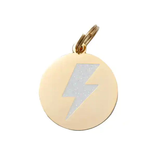Lightning Bolt - Enamel Dog Charm/ID Tag