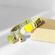 green / yellow boho cat collar