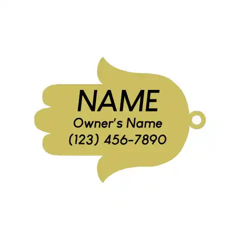 dog hamsa id tag
