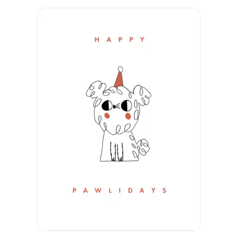happy pawlidays personalized holiday greeting card