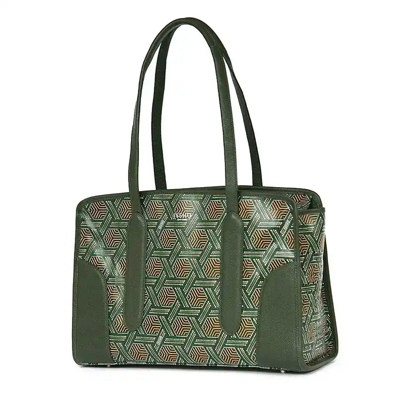 issho luxury dog carrier - green