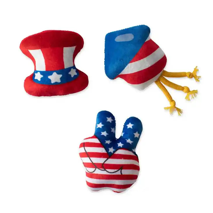 Born in the USA 3 Piece Small Dog Toy Set