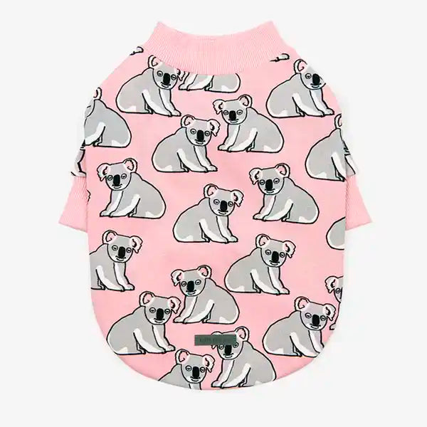 huts and bay pink koala dog sweatshirt