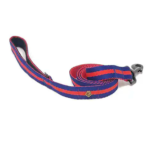 saint rue le classic leash - st honore - blue/red striped