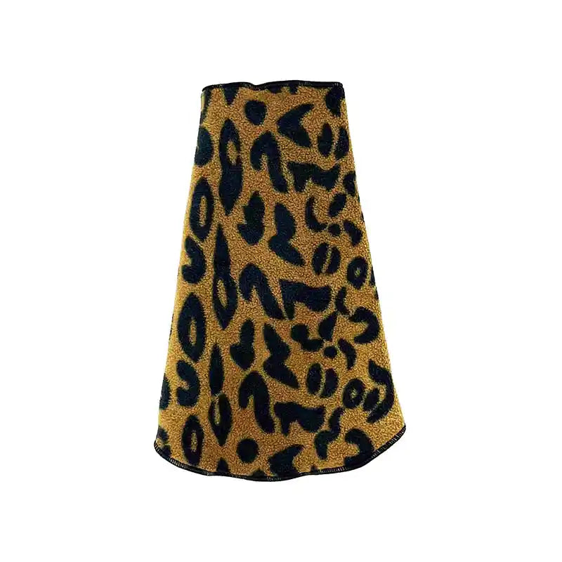 gold paw double fleece leopard dog shirt