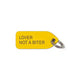 growlees "lover not a biter" dog charm yellow