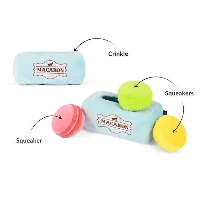 macaron burrow dog toy