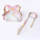ombre vegan leather harness & leash set for small dog or cat