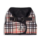 tan plaid dog vest harness