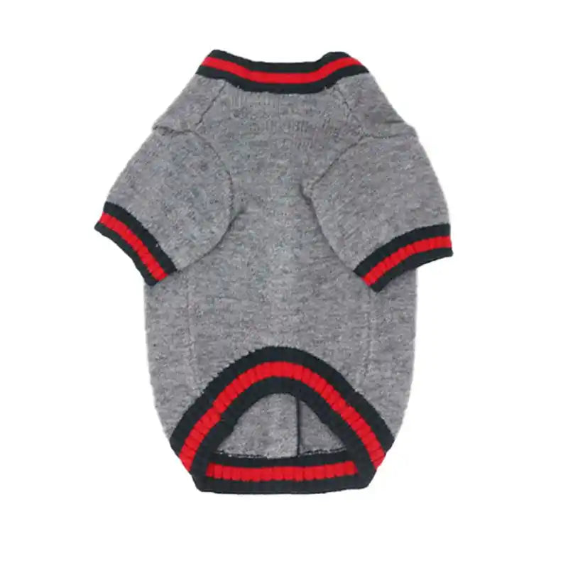 luxury designer tie pet sweater underside