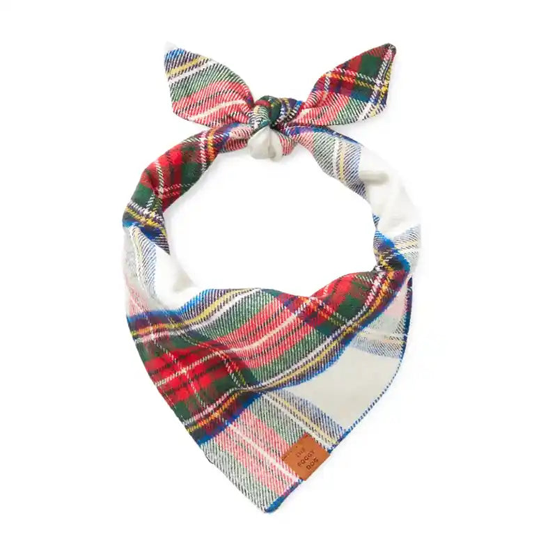 foggy dog Regent Plaid Flannel Holiday Dog Bandana