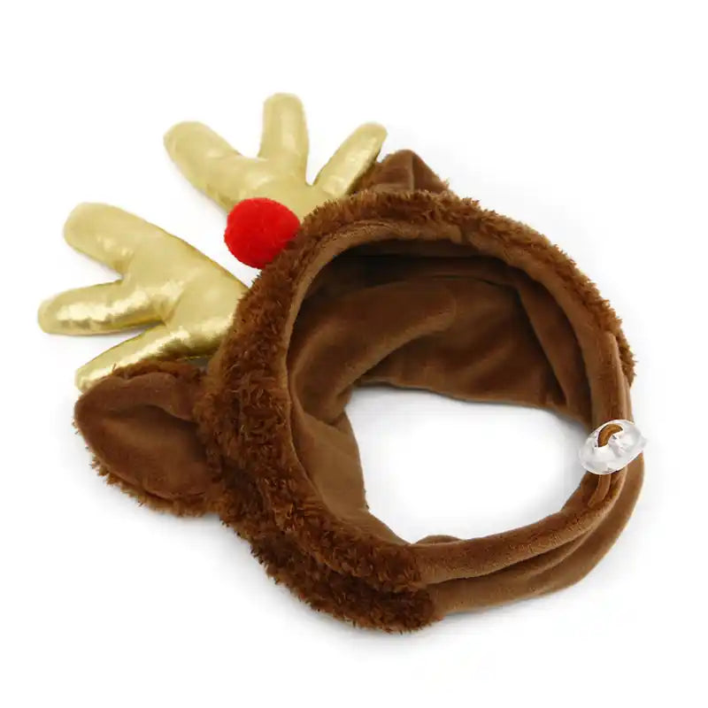 rudolph hat for pets laying down