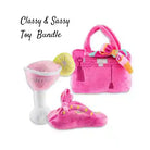 haute diggity dog parody pink dog toy bundle
