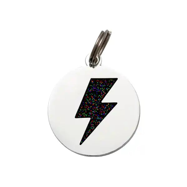 Lightning Bolt - Enamel Dog Charm/ID Tag